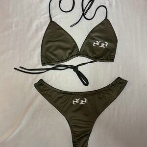 Elegant Black Triangle Bikini Set